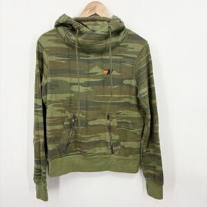 Aviator Nation Ninja Hoodie XSmall Camo Pullover Comfy Pockets Logo Unisex Soft